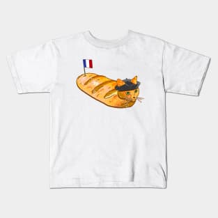 French Bread Cat Loaf Kids T-Shirt